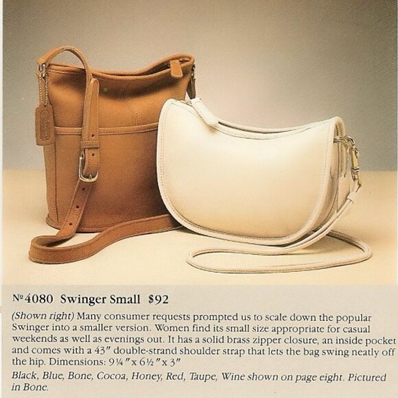 Coach Vintage - Beautiful - Swinger Crossbody 4040 in Bone, Almost Unused! 80s - Picture 8 of 12